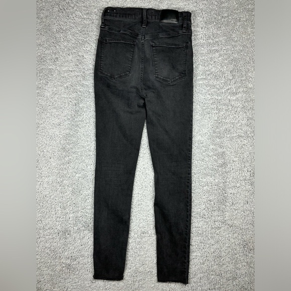 Madewell Jeans Womens 26 High Rise Skinny Black Basic Raw Hem Classic Night Out - Picture 4 of 4